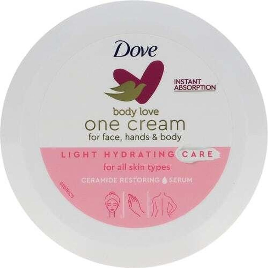 Dove Light Hydrating Cream Cara Cuerpo y Manos 250ml