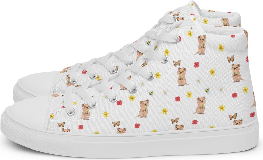 Mr. & Mrs. Panda Stoffsneaker Quokka Happy Größe 44 - Weiß - Geschenk, Verschieben, Turnschuhe Damen, Aufschieberitis, Damenschuhe, Sneaker, Lus...