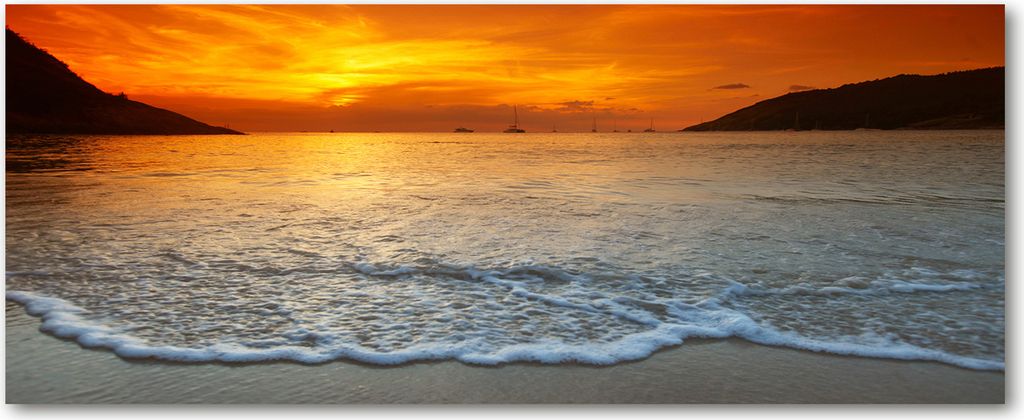 Tulup Glas-Bild Wandbild aus Glas - 125x50 - Wandkunst - Wandbild hinter gehärtetem Sicherheitsglas - Dekorative Wand für Küche & Wohnzimmer -...