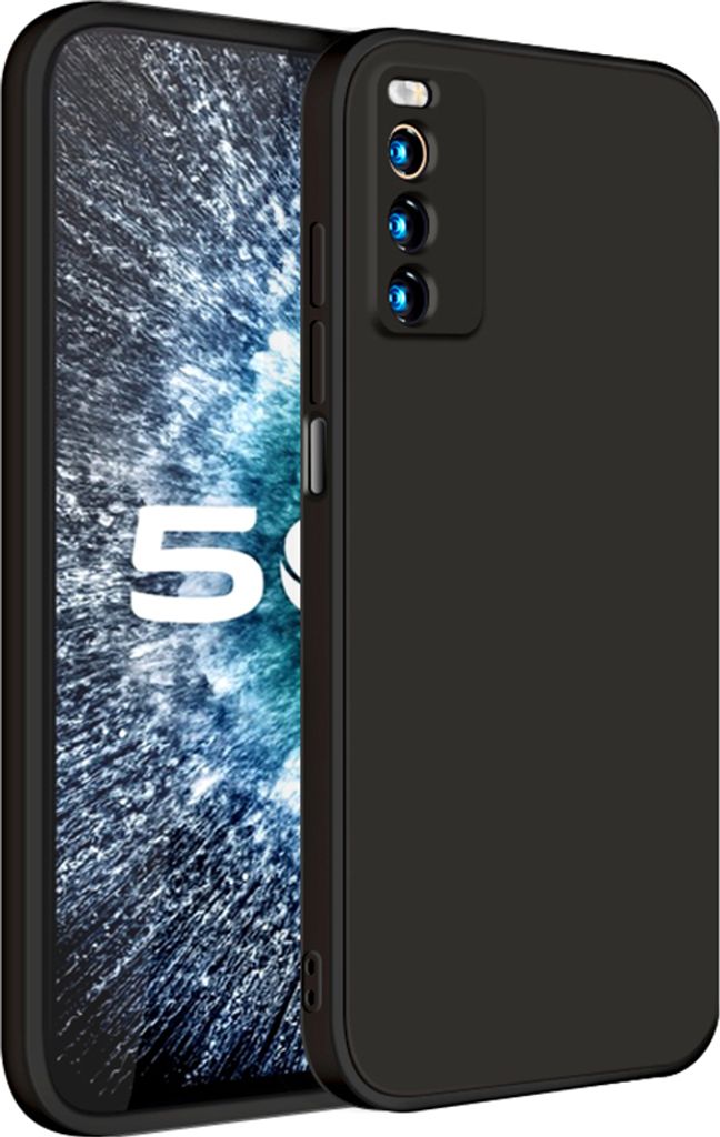 VIVO IQOO Neo3 Hülle, LaimTop Slim Liquid Silikon Gel Gummi Schutzhülle für VIVO IQOO Neo3 Schwarz