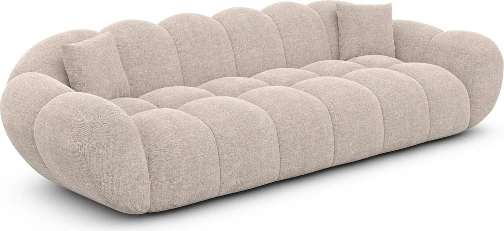 Strukturstoff 4-Sitzer Couch Liva Beige