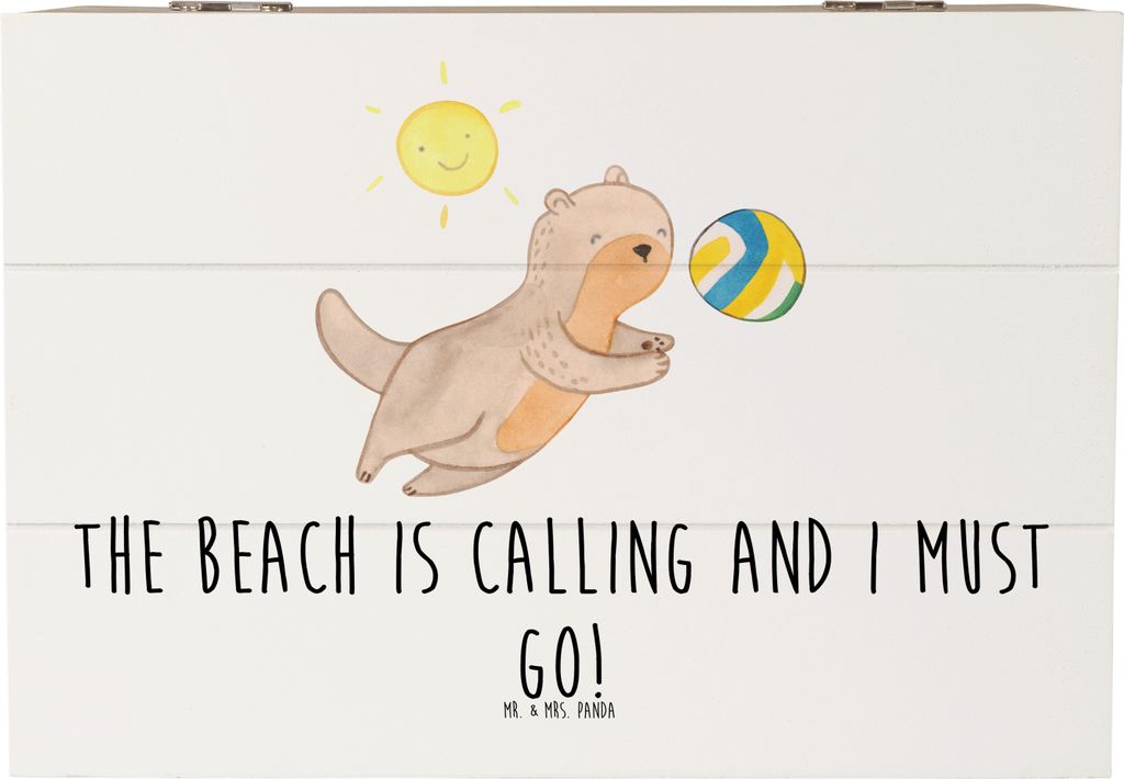 Mr. & Mrs. Panda Box Sommer Meer Strand 22 x 15 cm - Weiß - Geschenk, Sommerferien, Inspiration, Wetter während des Jahres, Küstenurlaub, Abschi...