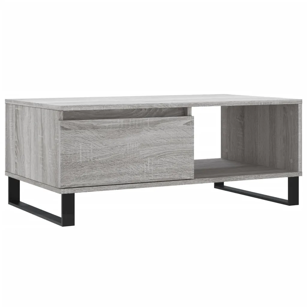 Tavolino grigio Sonoma 90x50x36,5 cm in materiale ligneo