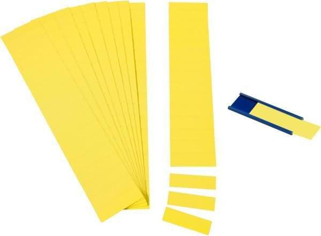 Einsteckkarten für 34mm Einsteckschiene 70x32mm zitrone VE=90 Stück