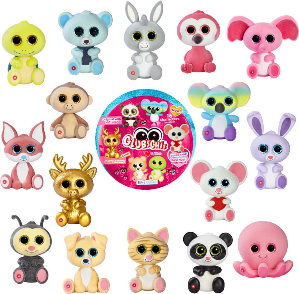Blue Ocean Glubschis Sammelfiguren Herz Serie 2 - Glubschi Glitzer Figur - Alle 16 Figuren