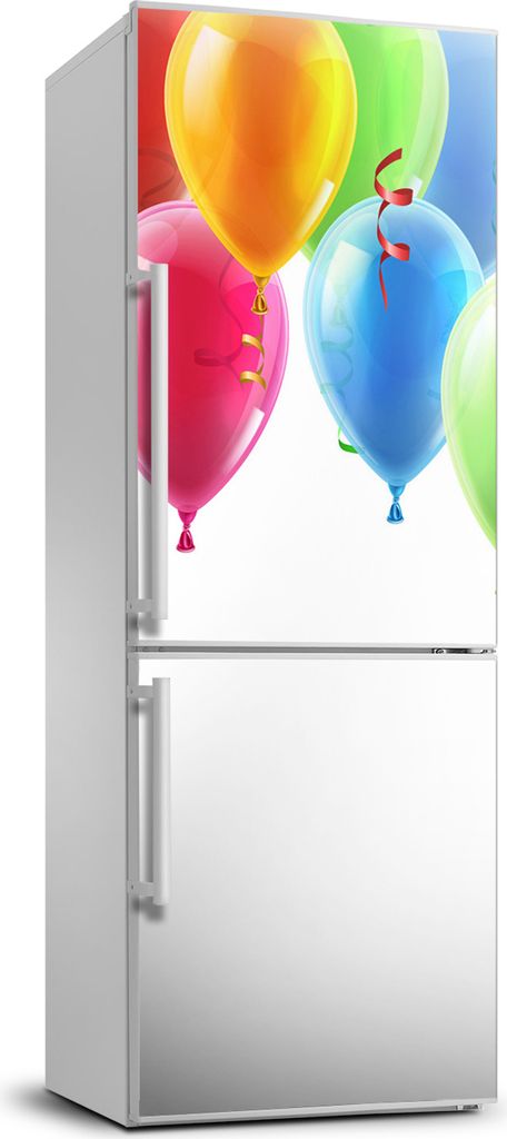 Tulup Kühlschrankdekoration - 70x190 cm - Aufkleber auf dem Kühlschrank - bunte Luftballons