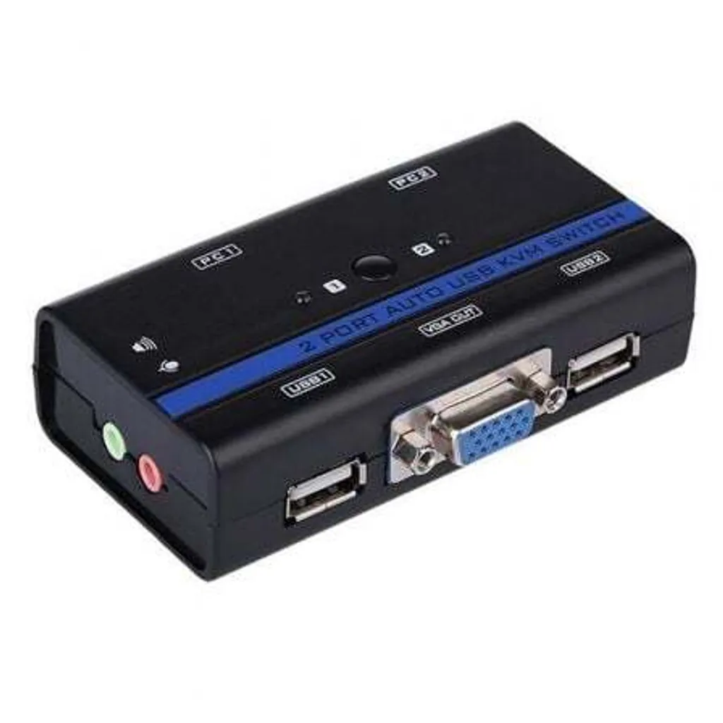 Évitez les câbles emmêlés avec le KVM AISENS A111-0064 pour 2 PC VGA USB