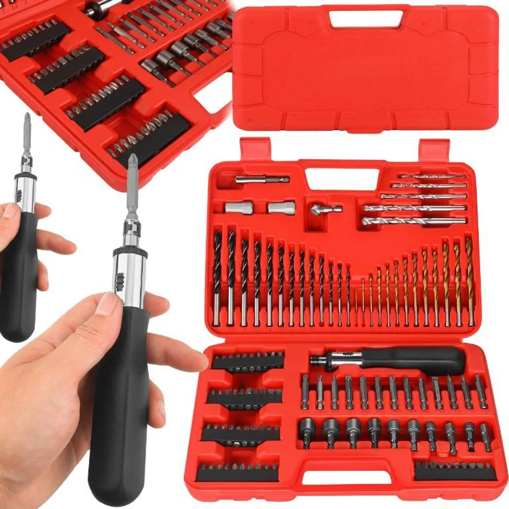 Jeu d'embouts de perçage au chrome-vanadium haute résistance 109 pcs