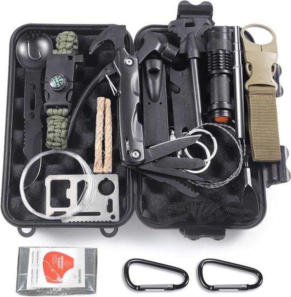 Nood-Überlebenskit - Für Notfall - Überleben in der Wildnis - Selbstversorgung - Erste-Hilfe-Kit - Outdoor-Ausrüstung - Notfall-Rucksack - Übe...