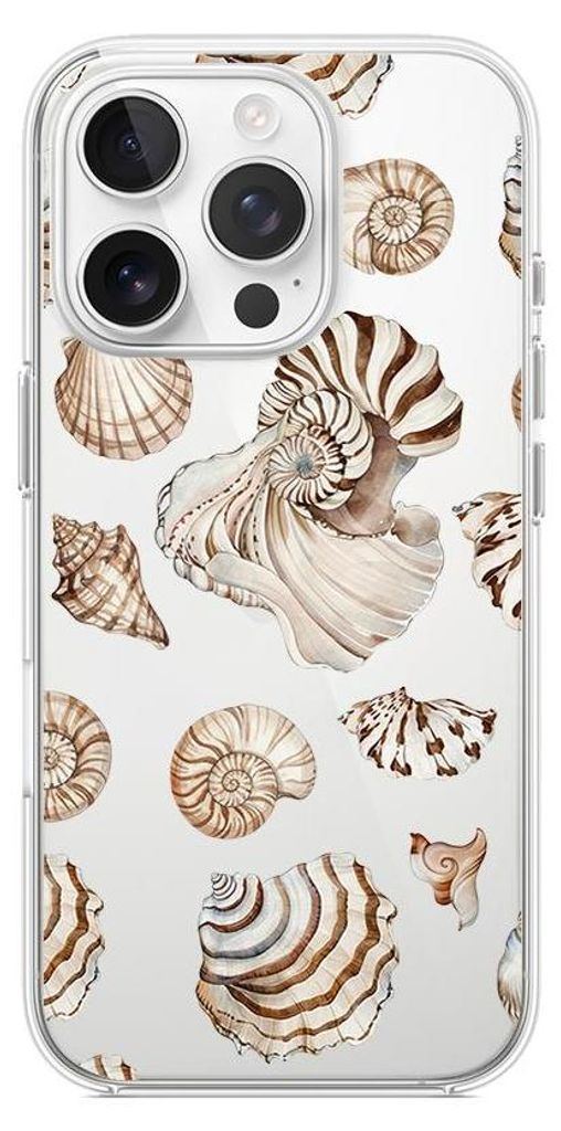 Flexible Hülle für das iPhone 14 Pro Max, TPU Silikon transparent, Muscheln