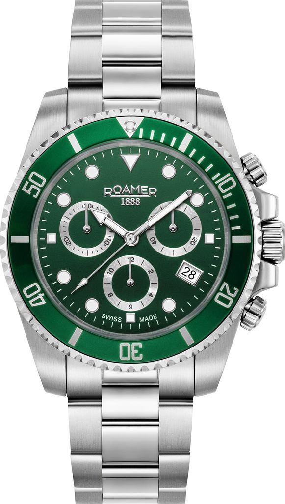 Roamer 851837 41 75 20 Deep Sea 100 Chrono silber grün Produktbild 