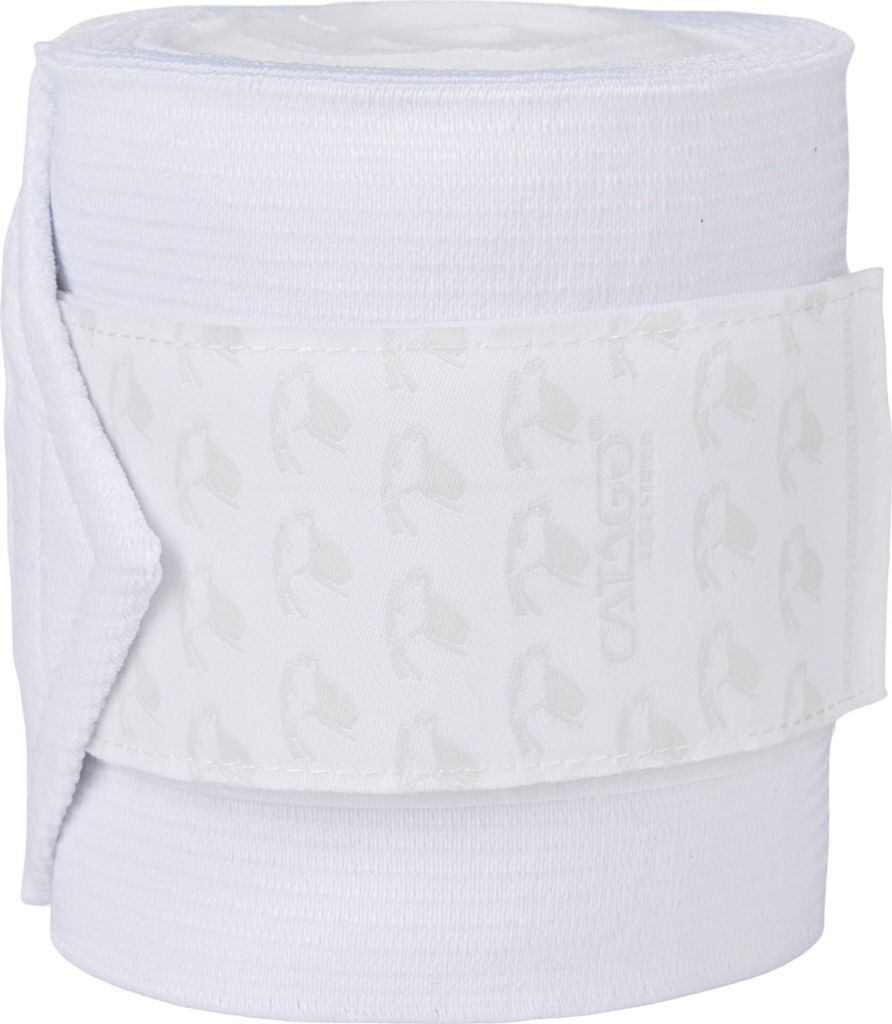 CATAGO Fleecebandagen für Pferde, 4 Stück - weiß