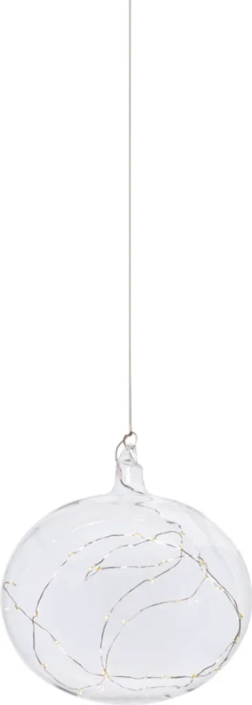 Boule en verre LED sans fil 18 cm pour un éclairage d'ambiance sans prise