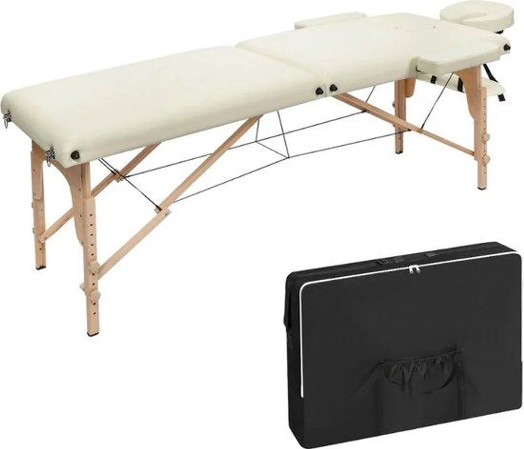 Table de massage gain de place avec hauteur ajustable intégrée