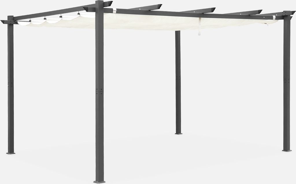 sweeek - Pergola Aluminium 3x4 m - Isla - Ecru
