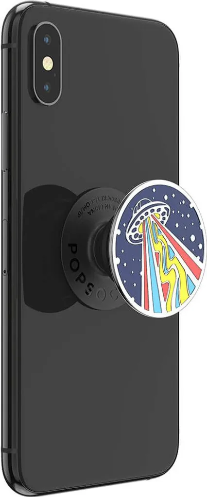 PopSockets support vidéo pour smartphone, poignée émail marine