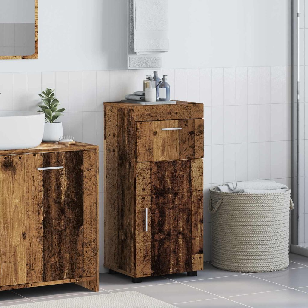 Maison Exclusive - Badezimmerschrank-Set TULUM Altholz 37 x 31,5 x 82 cm