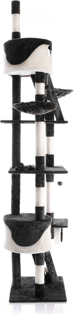 Wiltec Kratzbaum 240-260 cm schwarz/weiß, Katzenkratzbaum Produktbild 7