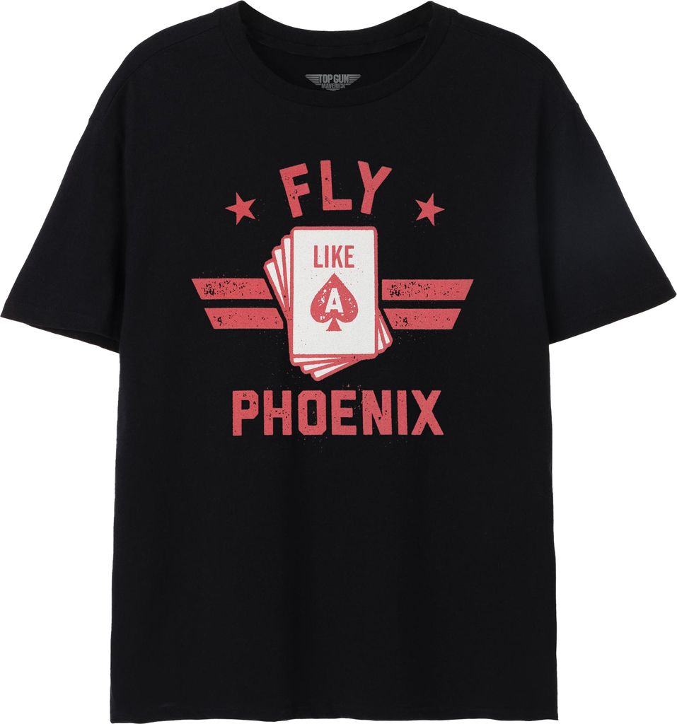 Top Gun: Maverick - "Fly Like A Phoenix" T-Shirt für Herren NS7759 (XXL) (Schwarz)