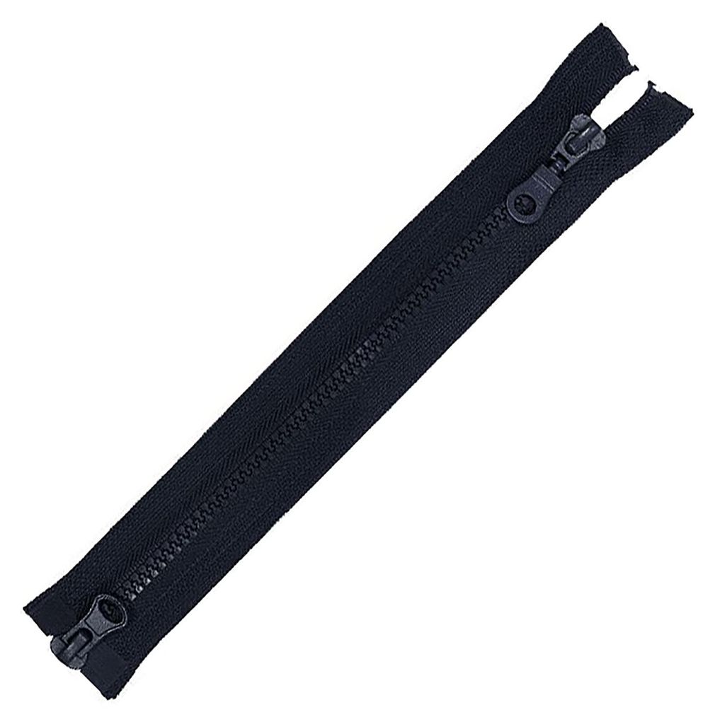 2-Wege Reißverschluss Profil 5mm teilbar für Mäntel Jacken marineblau 65cm