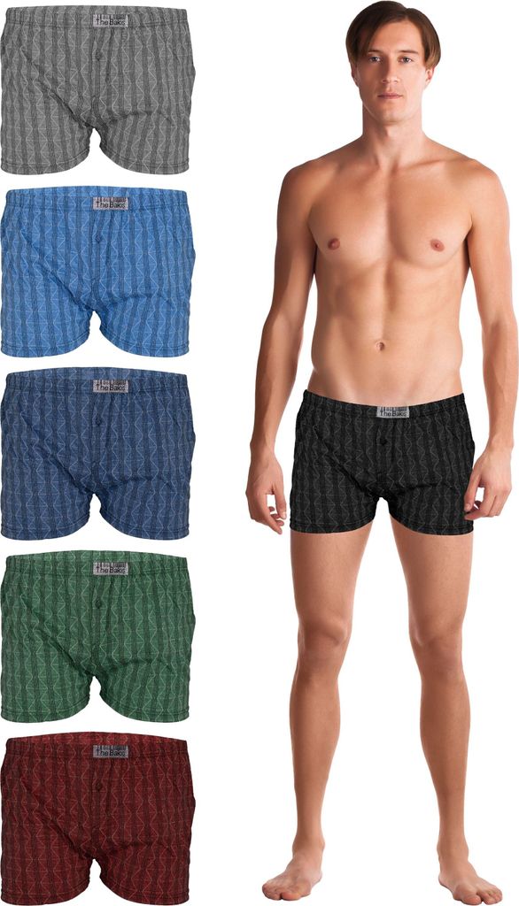 TEXEMP Herren Boxershorts 3er-6er Pack Baumwolle Unterwäsche Boxer Shorts | B259 - S - 6 Stück