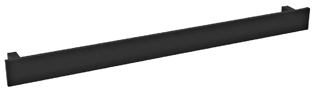 Porte-serviette de bain large 80 cm Sapho Patron Noir Mat pour Famille