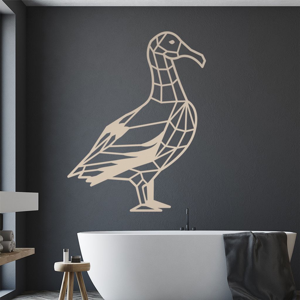 Albatros Vogel Polygon Wandtattoo Wandaufkleber Wall Sticker - Dekoration, Küche, Wohnzimmer, Schlafzimmer, Badezimmer