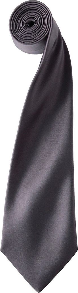 Premier - "Colours" Krawatte für Herren/Damen Uni PC6853 (Einheitsgröße) (Dunkelgrau)