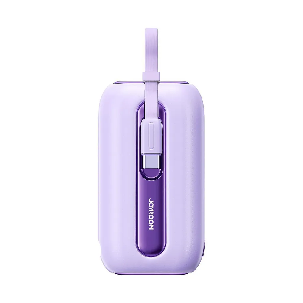 Chargeur portable 10000mAh Joyroom Colorful avec câbles intégrés Violet