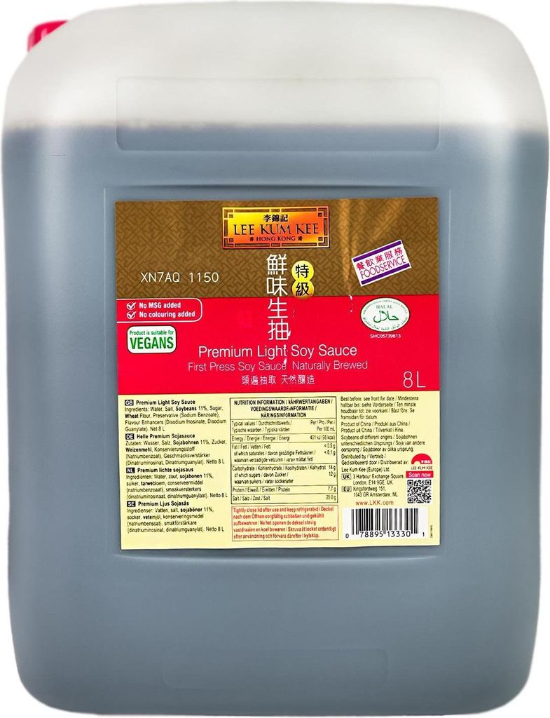 8 Liter Lee Kum Kee Helle Premium Sojasauce Sojasoße Soja Produktbild 
