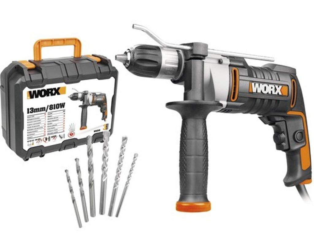 WORX WX318, Handbohrmaschine, Ohne Schlüssel, Schwarz, Produktbild 