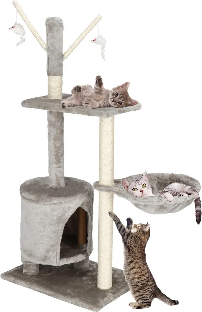 Arbre à chat stable 108 cm : sauvez vos meubles avec le griffoir sisal