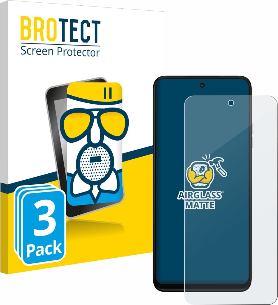 3x BROTECT Entspiegelungs Schutzglas für Motorola Moto G35 Schutzfolie Panzer Folie Glas Display Schutz matt