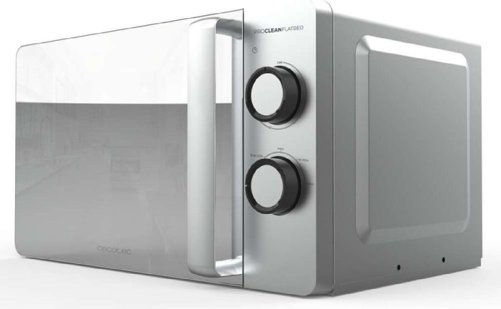 Cecotec ProcleanFlatbed 3060 Mikrowelle ohne Drehteller, 20 l, 700 W, Silber