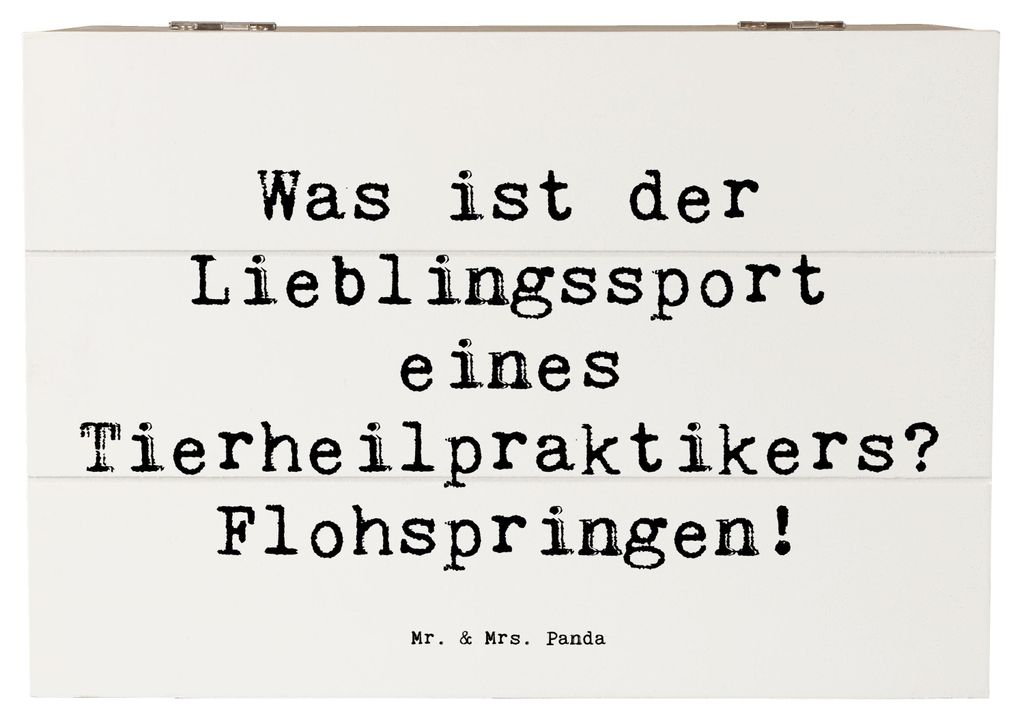 Mr. & Mrs. Panda Holzkiste Spruch Tierheilpraktiker Humor 22 x 15 cm - Weiß - Geschenk, fotobox, Berufsprodukte, Truhe, Beruf, Berufe, Box, Tierli...