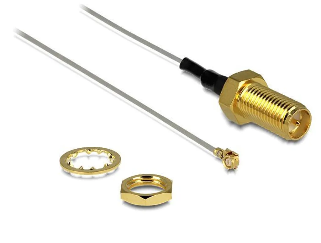 Cavo Antenna Professionale Delock RP-SMA Bulkhead a MHF I IPEX