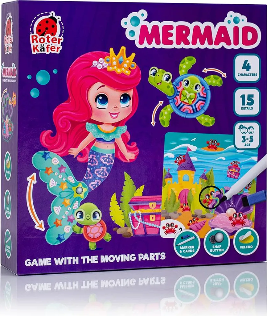 Jeu éducatif sirène Mermaid RK1320-02 avec pièces aimantées et robustes