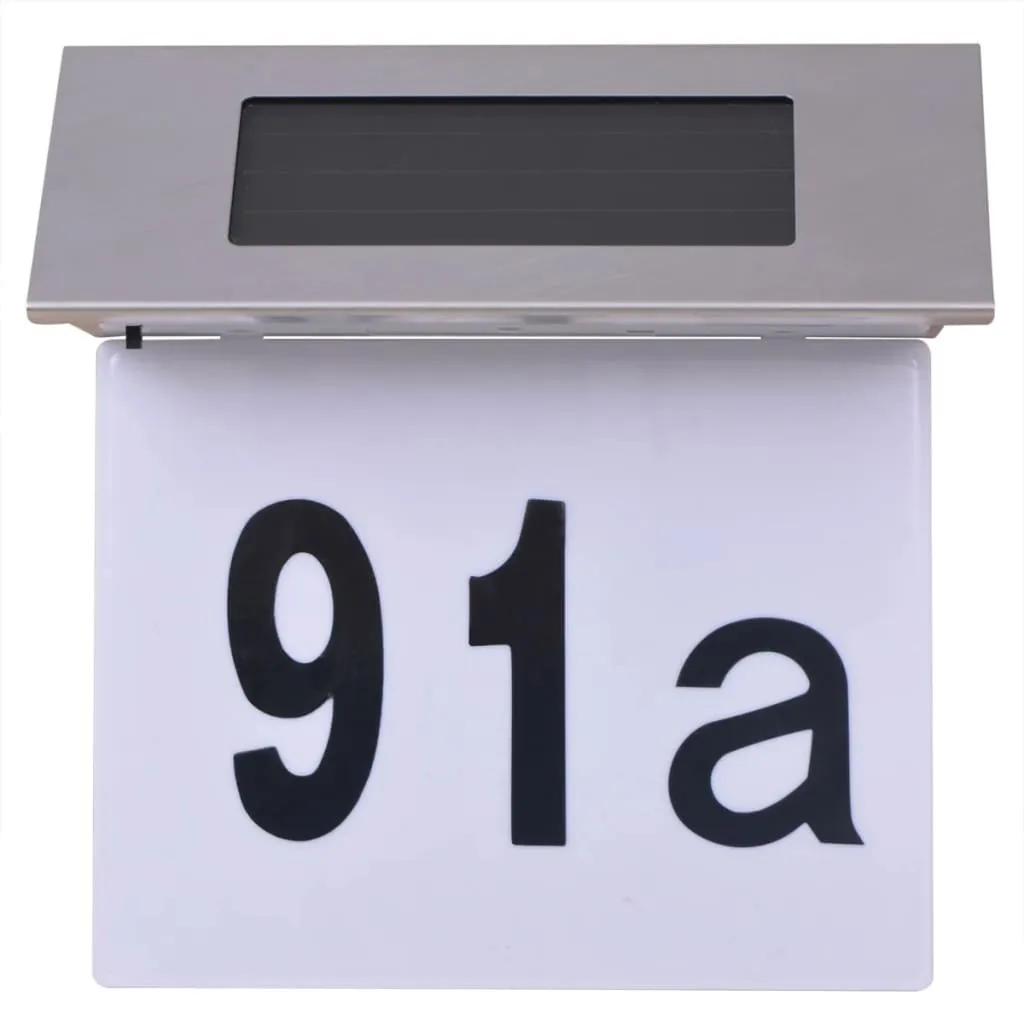 Offerta Numero Civico Solare Acciaio Inox | Prezzo Imbattibile LED - 3