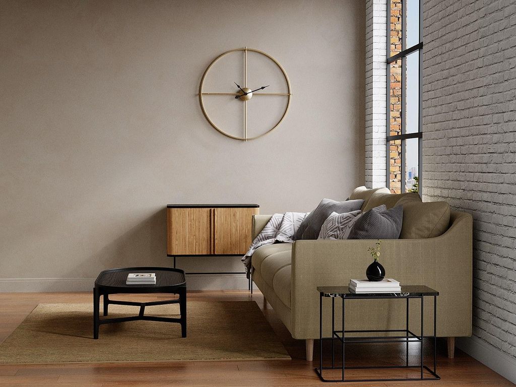 Wanduhr aus Metall - 80 cm Durchmesser - Gold - NEWPORT