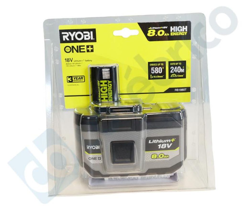Batterie RYOBI RB1880T 18V 8Ah ONE+ High Energy Image du produit 