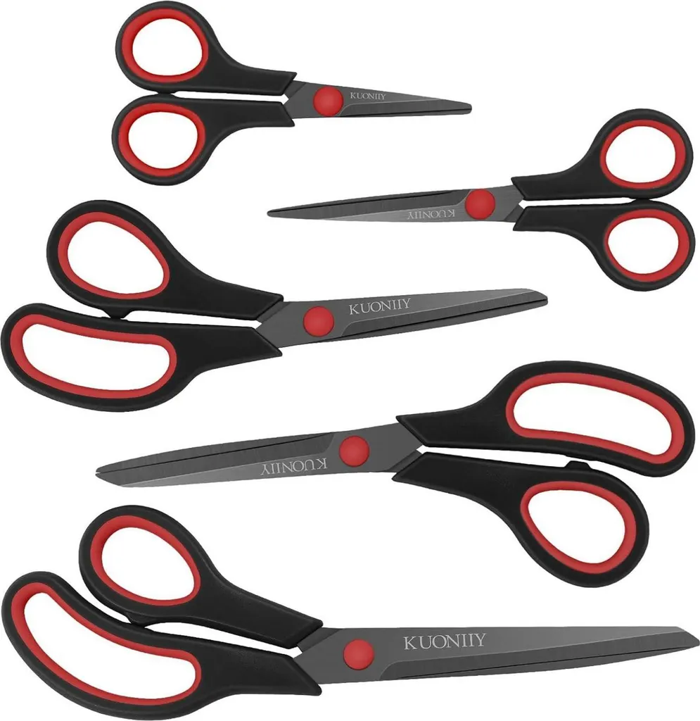 Ciseaux Multiusages Lot de 5 Pièces avec Lames Titane Haute Qualité
