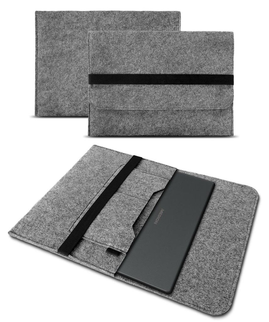 Sleeve Hülle für Medion Akoya S14406 Tasche Filz Case Notebook Cover SchutzhülleFarbe Filz Sleeve:Grau