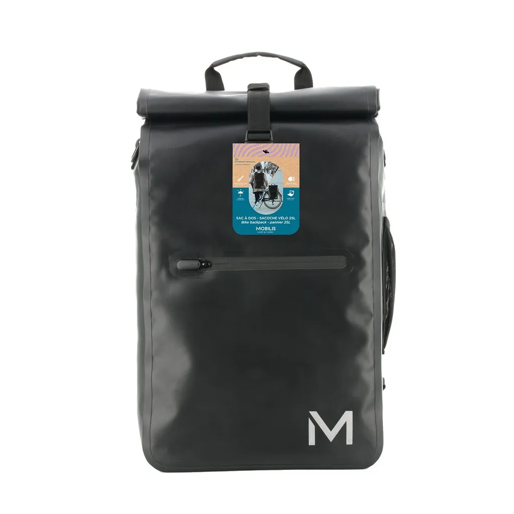 Sacoche vélo convertible en sac à dos 25L Mobilis BIKE pour PC portable