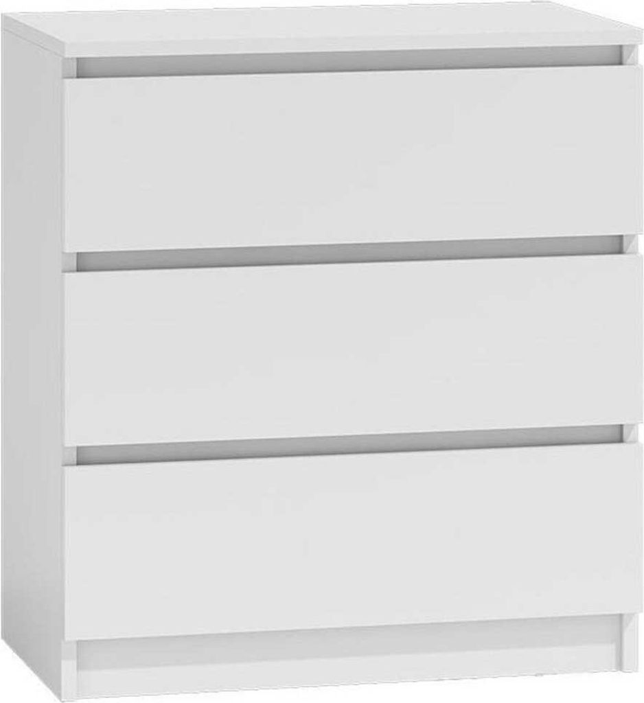 Topeshop M3 BIEL, Biela, 3 zásuvka/zásuviek, Drevotrieskové Obrázok produktu 