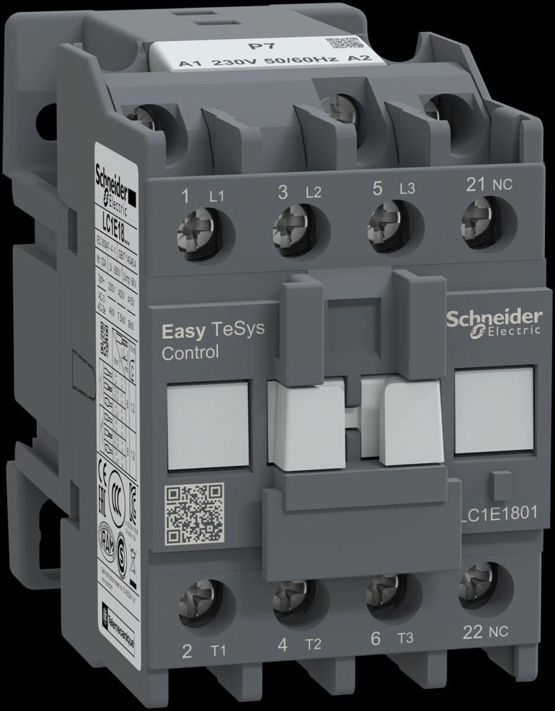 Leistungsschütz, Easy TeSys Control, AC-3, 18A, 3P(1NC), Spule 230V, 50/60Hz