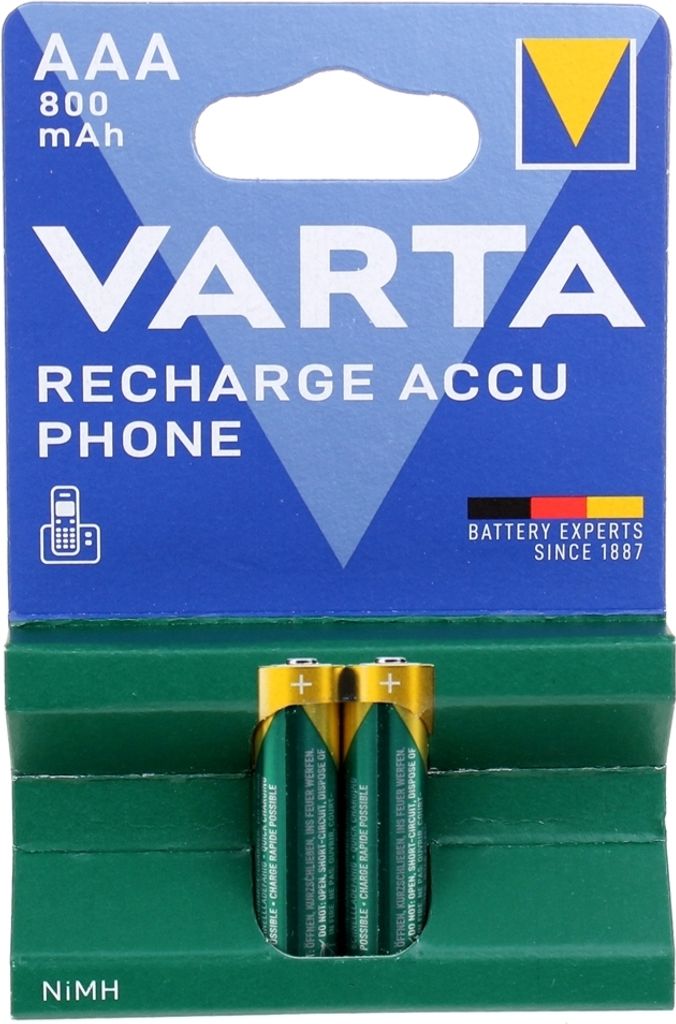 Varta RECHARGE telefónna batéria AAA HR03 800mAh 2ks. Obrázok produktu 37