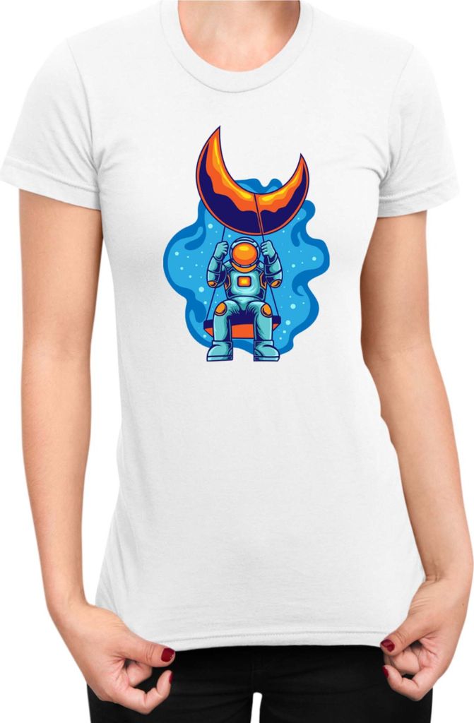 Damen T-Shirt Nasa Space Theme Nasa 004, Lady XS / Weiß