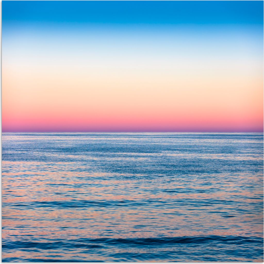 MuchoWow Poster Regenbogen - Meer - Ufer 30x30 cm - Wandposter - Printing