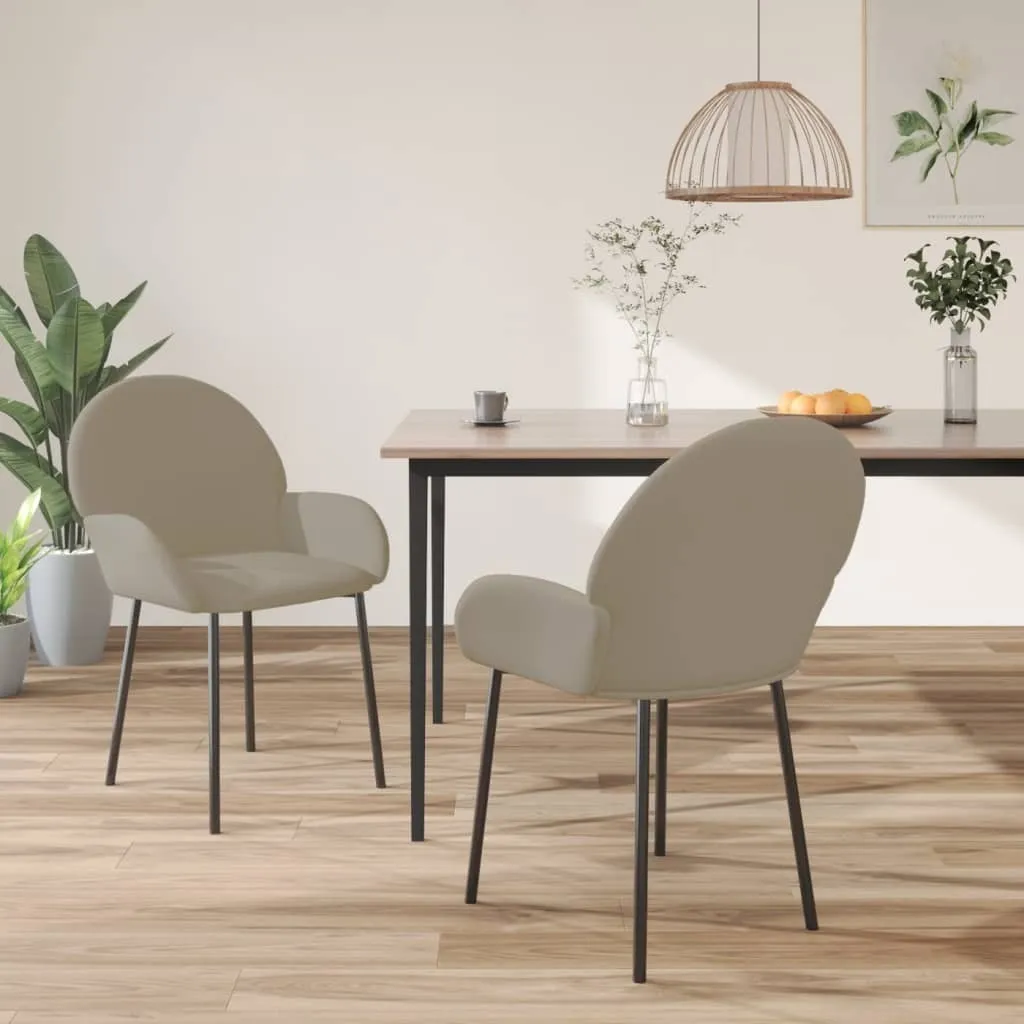 Sedie Eleganti in Velluto Grigio Chiaro - Set 2 Living Store