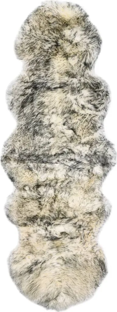 Tapis peau de mouton pour chambre et salon Gris foncé format 60x180